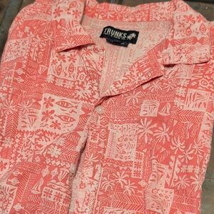 Men's Coral Hawaiian Shirt